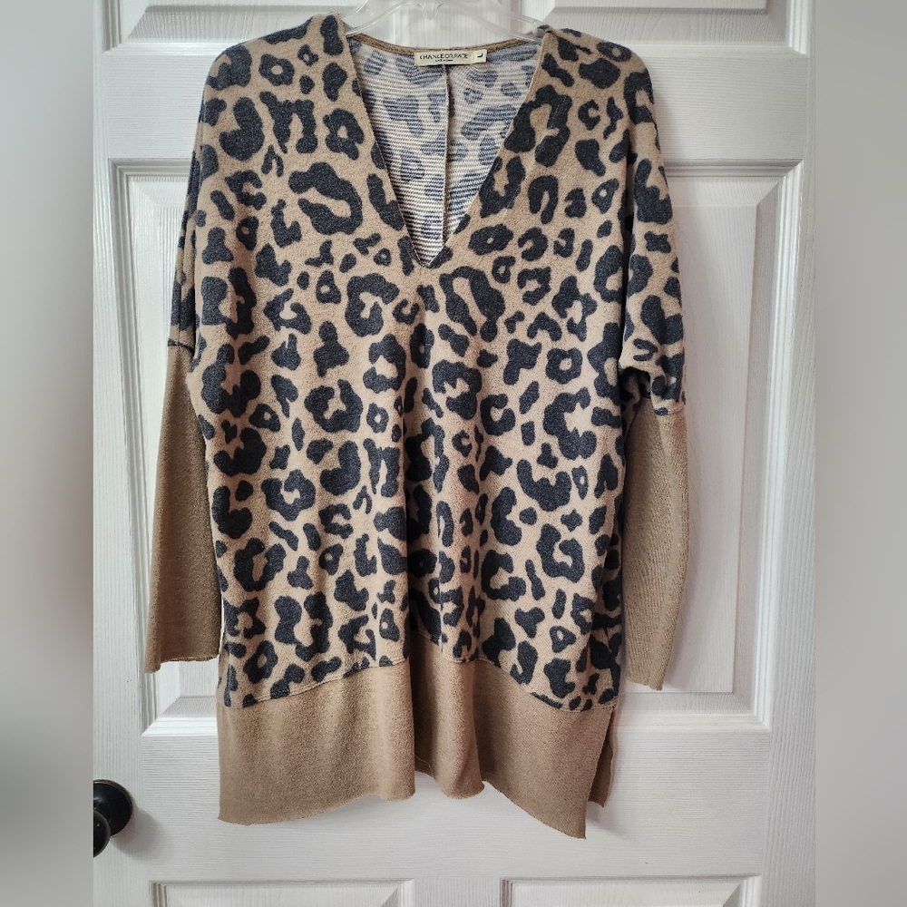 Lightweight, animal print sweater